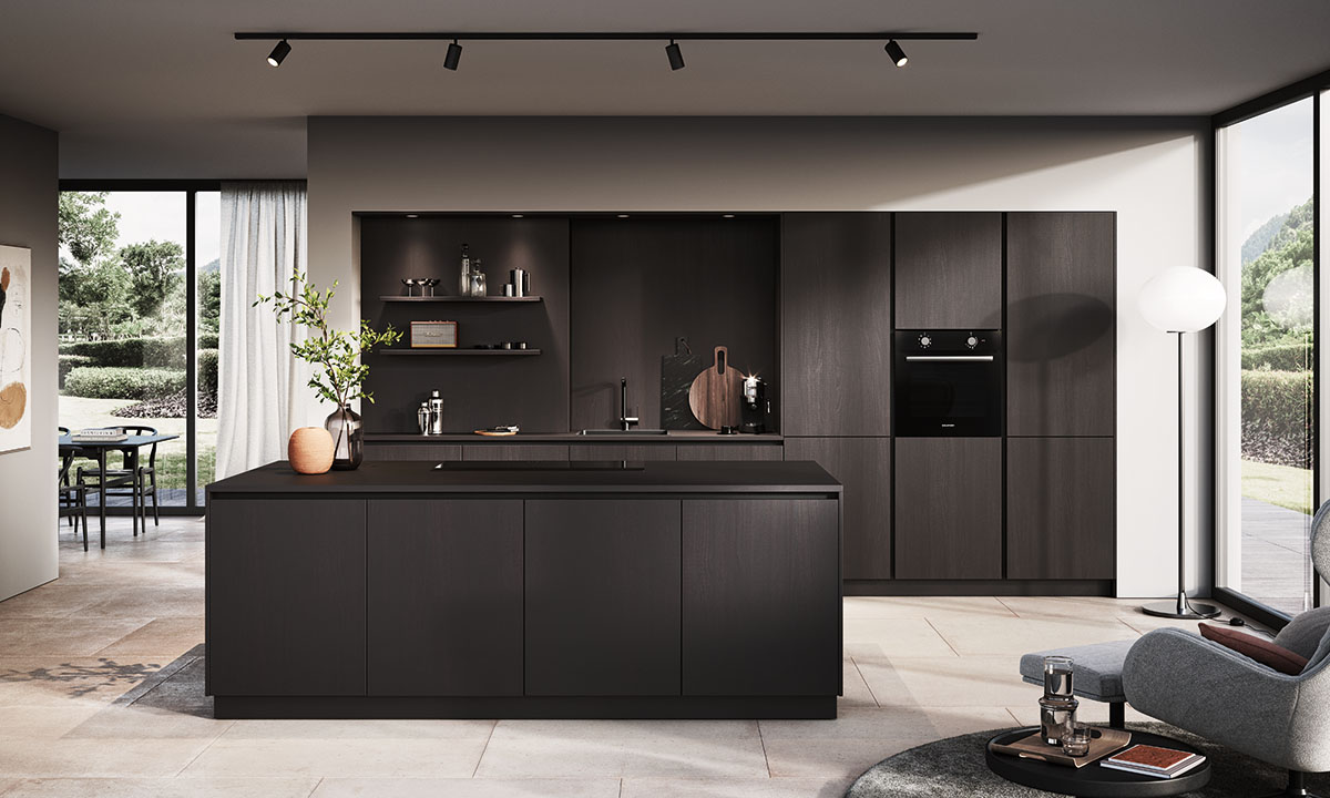 Häcker Küche Feineiche schwarz