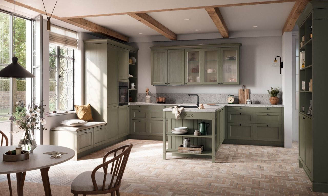 Häcker Küche Landhaus Bristol smaragdgrün